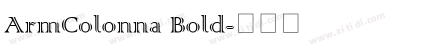 ArmColonna Bold字体转换